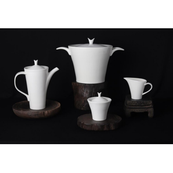 new bone china - tea set /tea pot/sugar pot/creamer/tureen white glaze for daily used ceramics