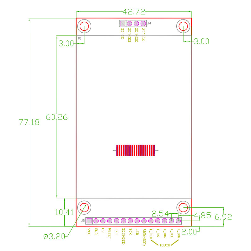 Сопротивляющийся дисплей ILI9341 модуля касания SPI Tft Lcd дисплей 240x320 Tft Lcd 2,4 дюймов