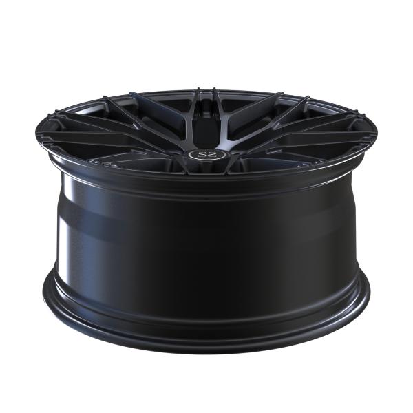 Luxury Passenger Car Brixton Matte Black PCD 114.3 1-Piece Forged Wheels Customized
