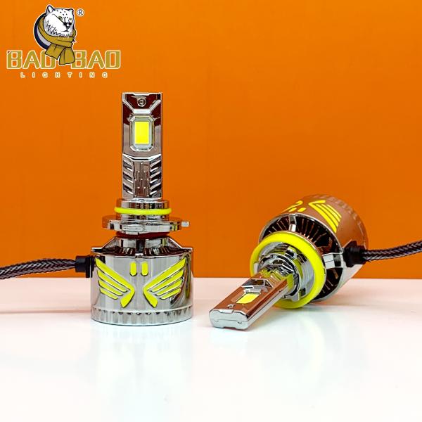 Golden Iron Metal LED Headlight Bulb Waterproof H4 H7 H11 9006 9005 LED Headlamp For Car