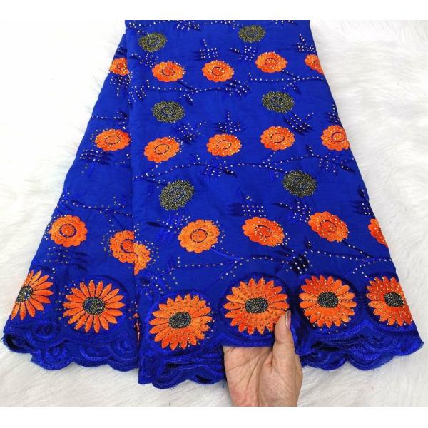 100% thick cotton lace fabric high quality latest embroidered swiss voile lace women fabric with reasonable price