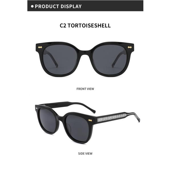 Шикарной круглой Eyewear объективов солнечных очков ацетата заменимой УЛЬТРАФИОЛЕТОВОЙ произведенный рукой