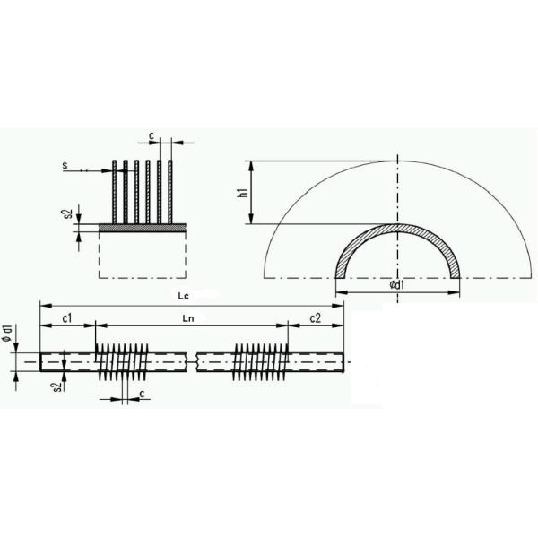 DELLOK Tubo de aleta extrudido de cobre y aluminio para enfriadores de maquinaria