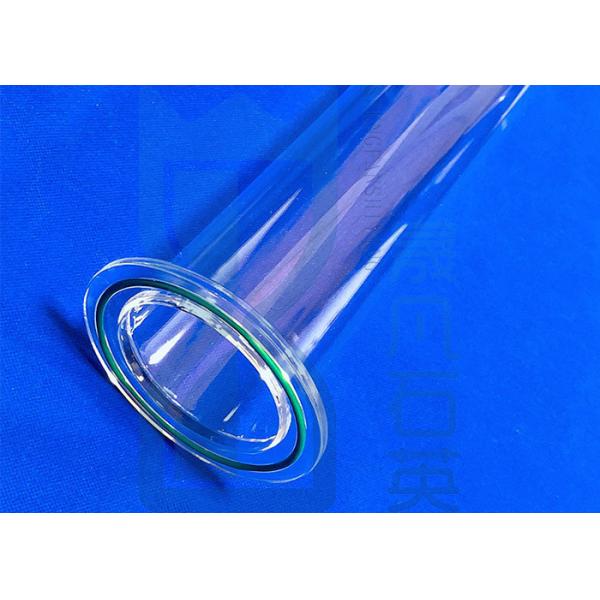 80% UV Transparent Furnace Fused Silica Tube With Flanges