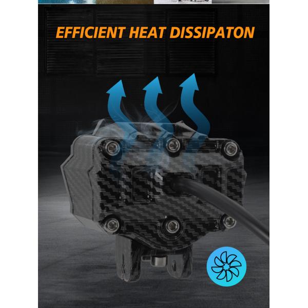 Carbon Fiber Casing White Yellow Flash Aluminum LED Motorcycle Spot Lights