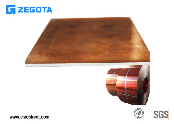 High Ductility 12m 0.02mm Copper Clad Stainless Steel Sheets