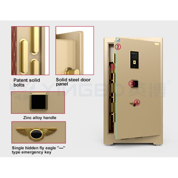 H1080mm Commercial Safe Box Solid Steel Construction Bank Grade Safe