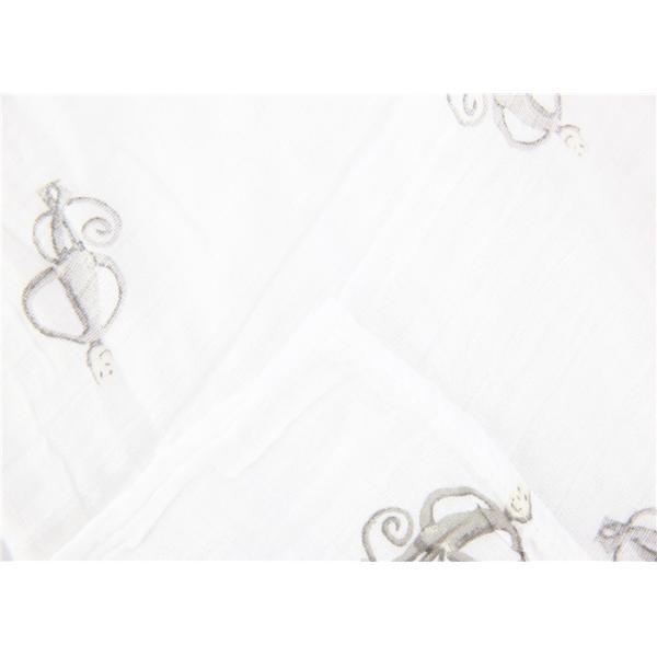 100% Organic Cotton Swaddle Wraps  Muslin Receiving Blankets Fluffy And Soft