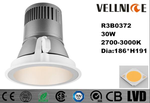 Pure Aluminum Low Voltage LED Recessed Lighting for Commercial Lighting / Model Rooms IP20 30W/R3B0372