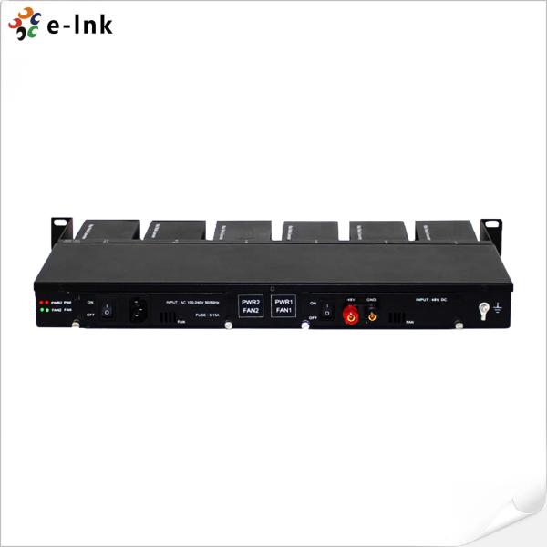 1U 12 Slots Mini Fiber Media Converter Rack