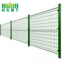 3D enduit par PVC écologique a courbé la couleur soudée de Mesh Fence RAL6007 de fil