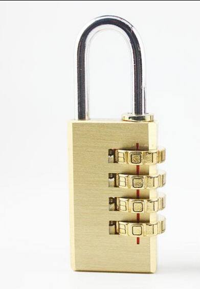 4 Digital English Letter Brass Combination padLock big Size English alphabet Brass PadLock