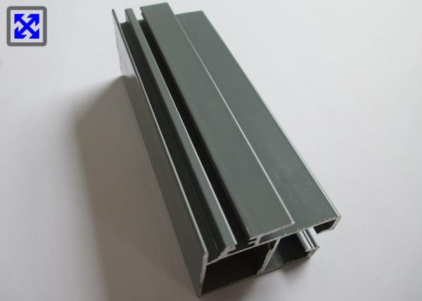 6000 Series Extruded Wardrobe Aluminium Profile Black Color For Closet