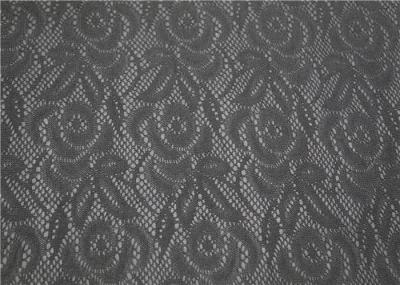 Custom Black Lace Bonded Leather Fabric High Elasticity For Boots Bags