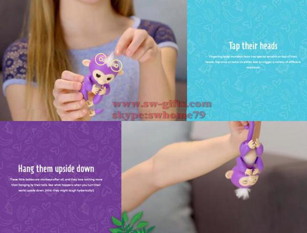 Full Function Fingerlings Interactive Baby Monkeys Toy Smart Fingers Llings Smart Induction Toys Christmas Gift Toy