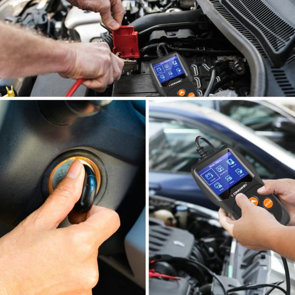 KONNWEI  Kw600 Digital Car Battery Load Tester 2.4 Inches Support Display Live Voltage Graphing