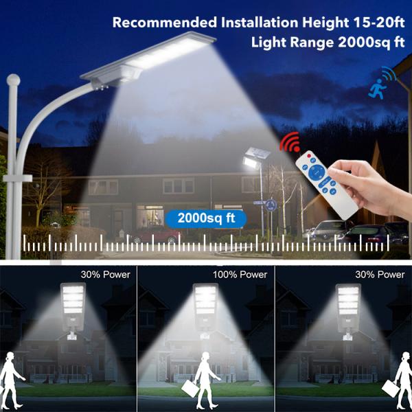 Integrated Streetlight Road Lamp 400w 600w 800w Outdoor All in One LED Solar Street Light