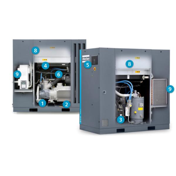 37kW атлас Copco GA37, масло компрессора воздуха 50Hz GA 37 впрыснул