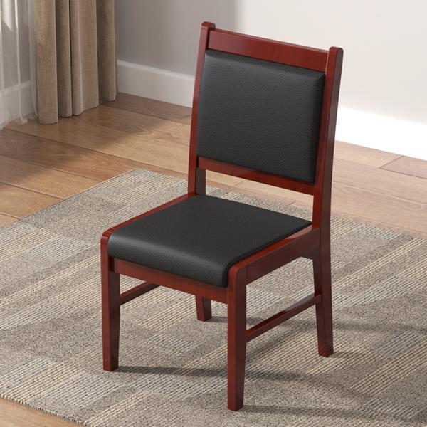 Back Leather Chair with Wooden Frame for Conference Meeting Room Reception Chair Government Office Chairs