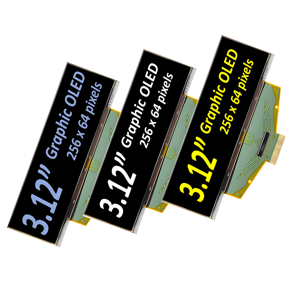 SAEF Промышленный класс 3.12 дюймовый OLED дисплей 256x64 пикселя 30 пин COF SPI/Паралельный/I2C интерфейс