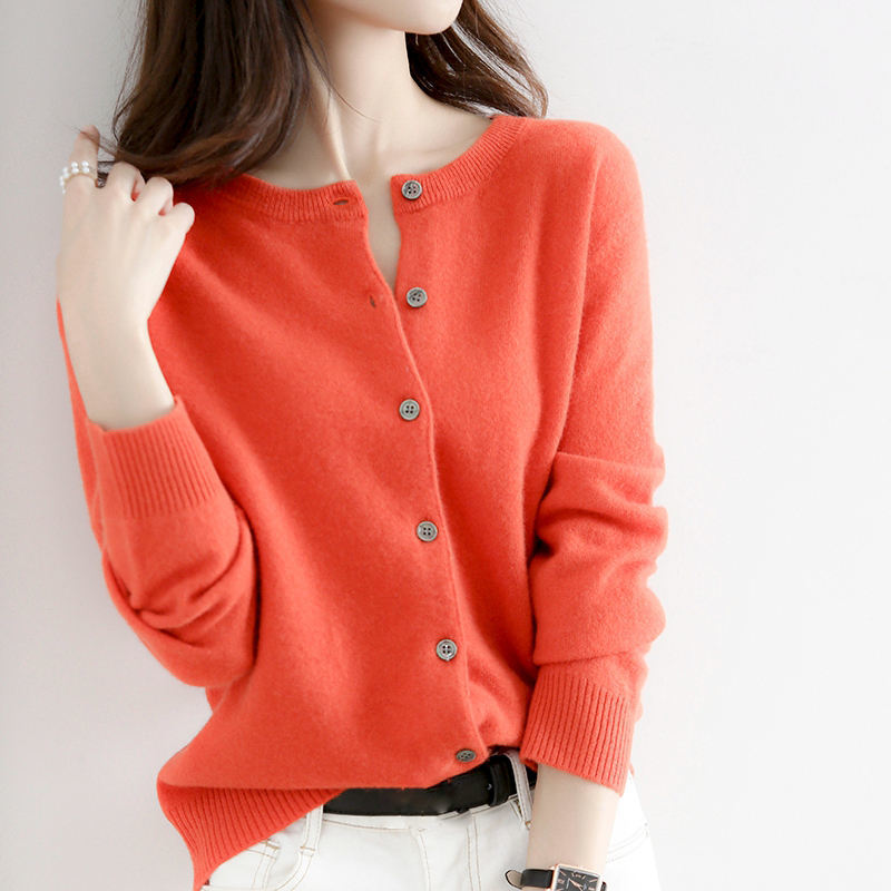 Women's Cashmere Cardigan with 70% Merino Wool 30% Cashmere - Anti-Wrinkle and