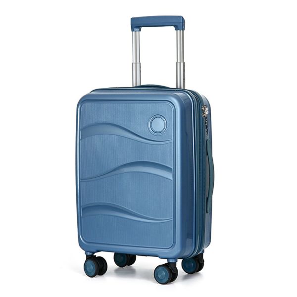 3pcs PP Luggage Set with 360° Double Wheels and TSA Lock for Long-Distance Travel