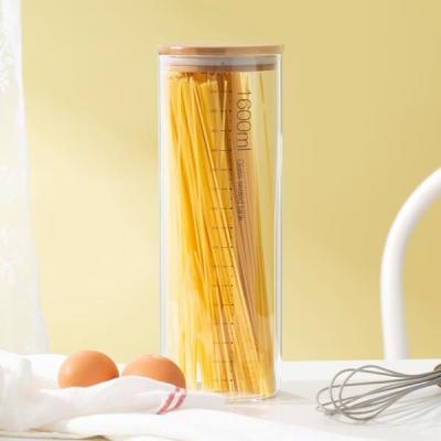 Borosilicate Clear Glass Storage Jar Food Containers 1600ml 11 Inch Height With Lid