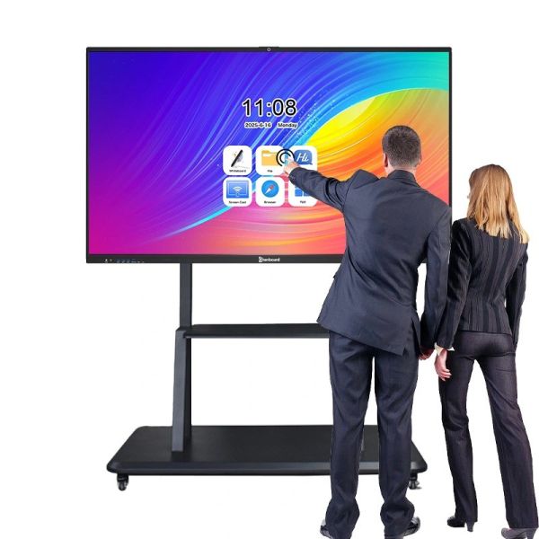 AI Interactive Whiteboard with EDLA Certification 4K UHD Display and Multi Touch Collaboration