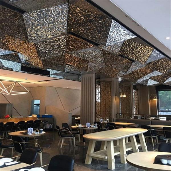 decorative stainless steel ceiling panel hammered stainless steel sheet mirror finish