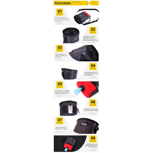 Bolsas de entrenamiento de perros de nylon, bolsas de tratamiento, bolsas de entrenamiento de perros a prueba de agua, al aire libre