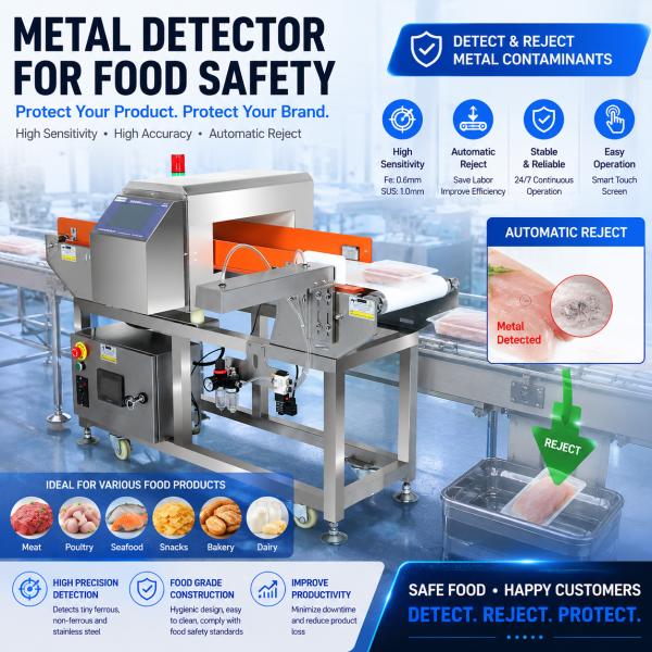 High Speed Conveyor Meat Beef Chicken Metal Detector Belt Industrial Food Processing Factory Food Production Line
