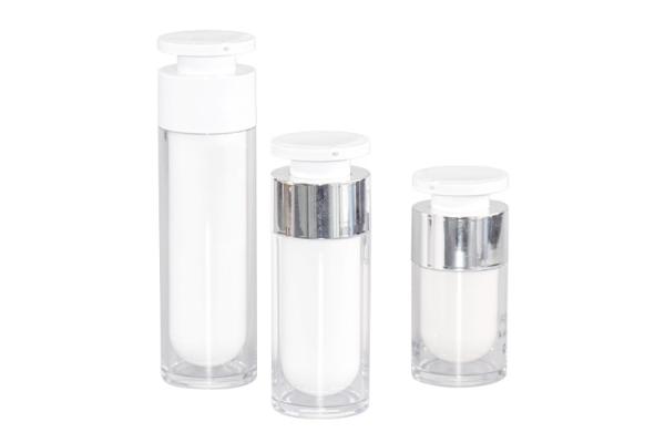 Distribuição eficácia AS garrafas de bomba sem ar 15 ml 30 ml 50 ml processados por galvanização