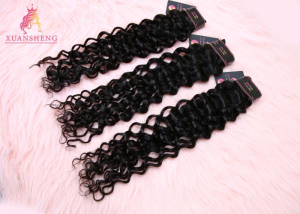 Double Weft Indian Virgin Hair Extensions / No Tangle Italian Wave Hair