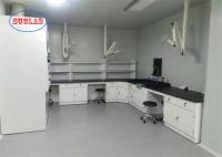Bancos de laboratório de Química Rectangular Mobiliário de laboratório do Vietnã com DTC 16-Inch Three Section Silent Rail