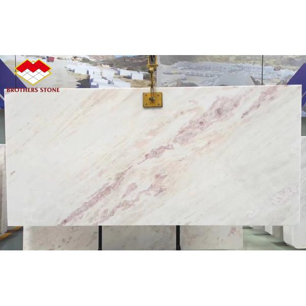 Backlit Pink Vein White Marble Tile Natural Rose Rainbow Onyx