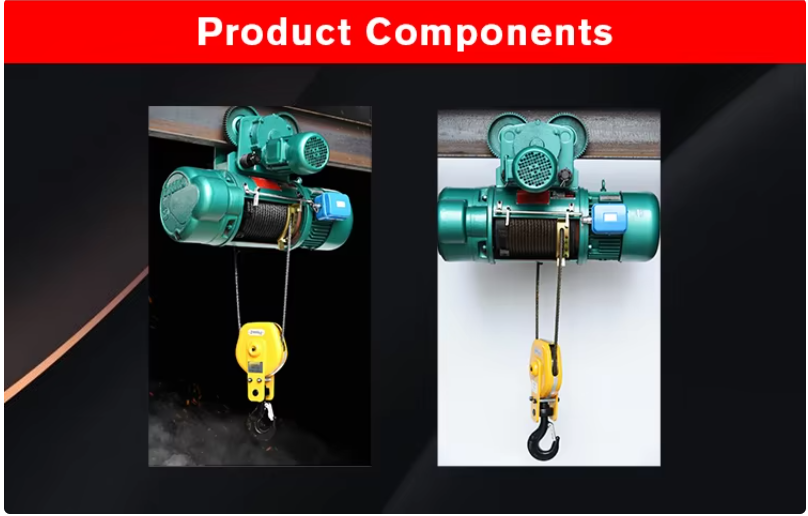 20t Load Capacity Electric Wire Rope Hoist with 20/30m/min Lift Speed and Steel Construction for Industrial Use