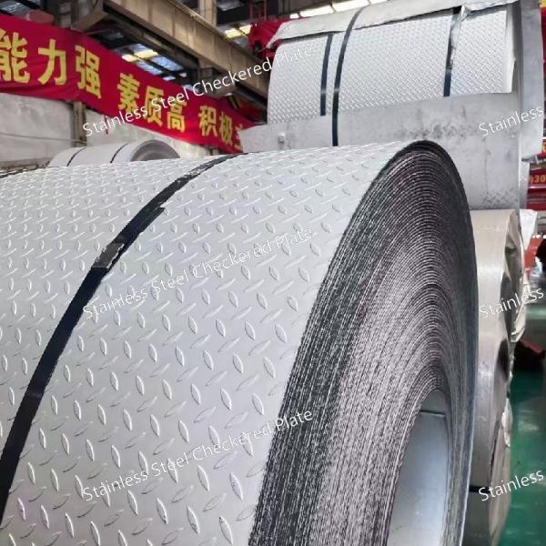 Anti Slip Stainless Steel Checkered Plate Sheet 316L / 1.4404 SS Plates