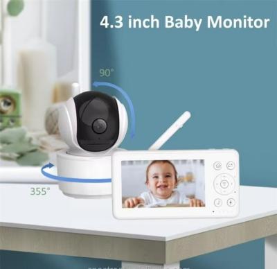 4.3 Inch Video Baby Monitor Remote Pan Tilt 2 Ways Audio Newborn Monitoring Devices