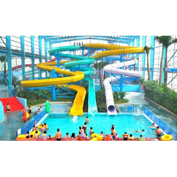 Galvanized Steel Water Park Equipments Kids' Body Water Slides Fiberglass Pool Slides