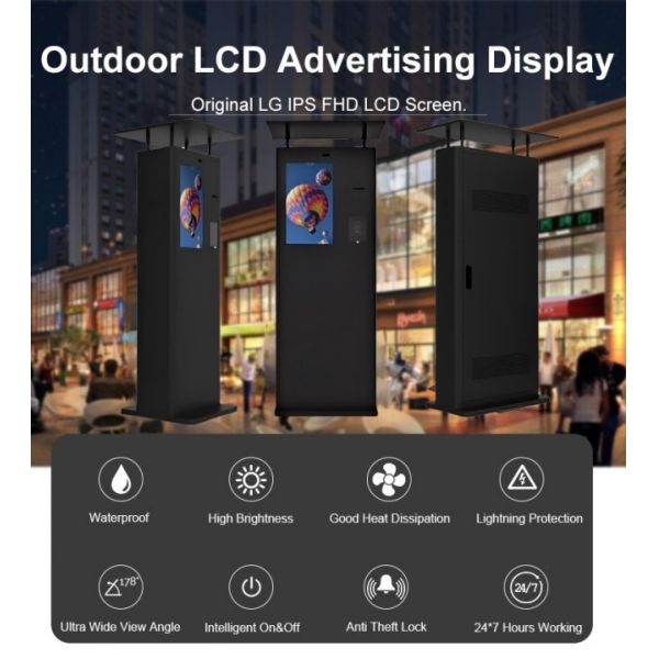32 inch waterproof canopy touch screen outdoor lcd digital signage