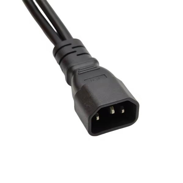 0.3M ENEC Power Cable Y Splitter C14 to 2 C13 Extension Cord 10A 250V for Power Supply Expansion Multiple Devices