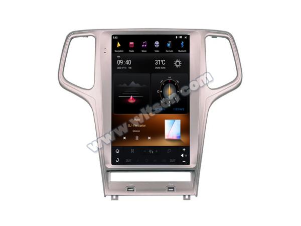 Écran Tesla Vertical Android 13,6 pour Jeep Cherokee 2011-2013 Lecteur multimédia stéréo GPS Carplay
