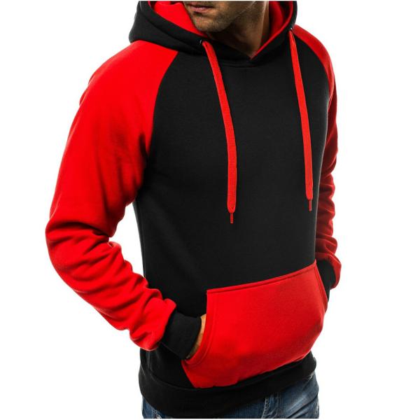 Кармана блока цвета 60 хлопок 40 рукава зимы длинные свитер акриловых людей с капюшоном стандартных тонкий