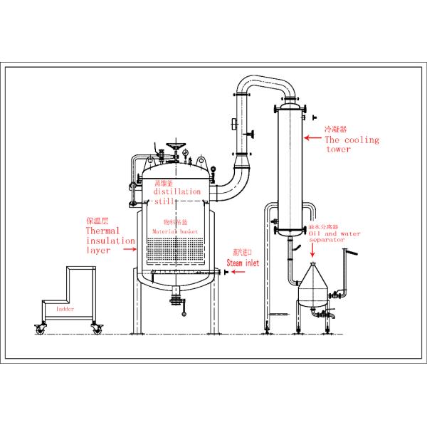 Essential Oil Distillation Equipment Eucalyptus Leaves/Eucalyptus Oil Extraction Machine/Steam Distillation Plant