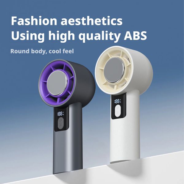 3000mAh Battery Mini Portable Handheld USB Fan Customized Silent Digital Display