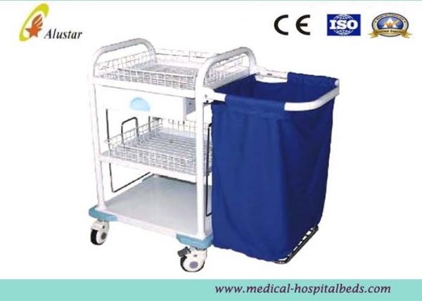 Mobile Wheel Stainless Steel Hospital Medical Trolley , Push Trolley Cart (ALS-MT14)