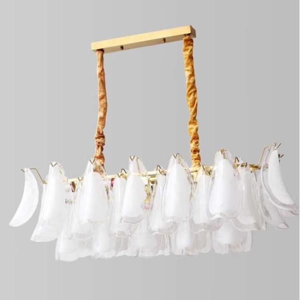 Modern Glass LED Pendant Light for Living Room E14 Base