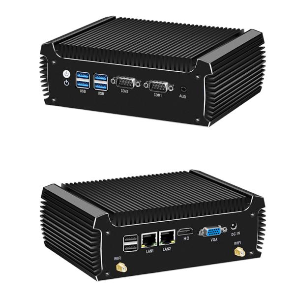 Intel Core i3 7100U Mini PC with 2 LAN 2 COM Fanless Industrial PC