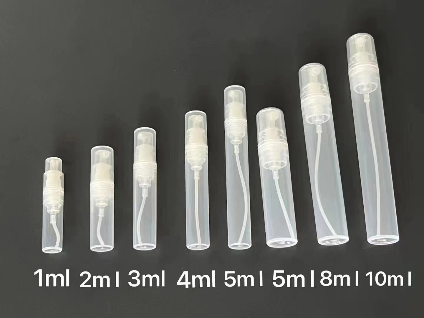 Slim Transparent Pocket Perfume Dispenser Vial Reusable Mini Mist Spray Bottle