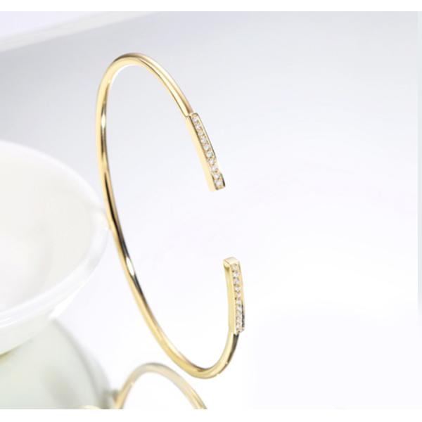 набор Bangle круга Bangle 4.0g диаманта золота 0.12ct 18K открытый